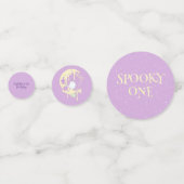 リトルブー幽霊ムーンかわいい不気味ワンハロウィーン コンフェッティ (裏面)