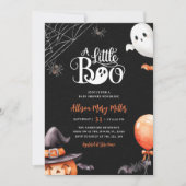 リトルブー幽霊不気味ベビーシャワー招待状 招待状 (正面)