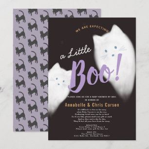 リトルブー幽霊猫ハロウィーンベイビーシャワーbyメール 招待状
