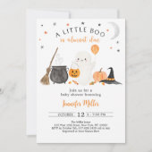 リトルブー幽霊男女兼用ベビーシャワー 招待状 (正面)