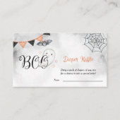 リトルブー幽霊秋ベビーシャワーおむつラッフル エンクロージャーカード (正面)