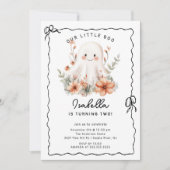 リトルブー幽霊誕生日 招待状 (正面)