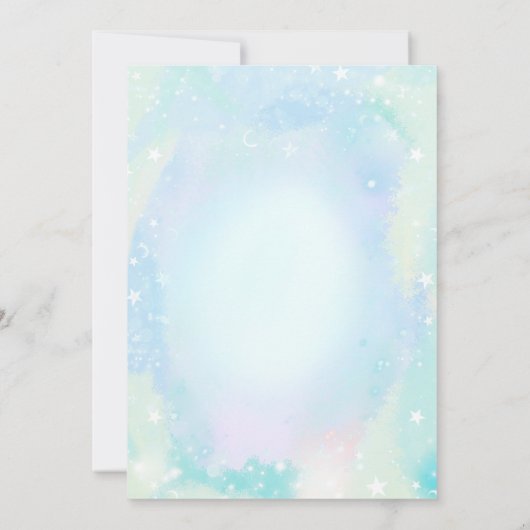 リトルブー男の赤ちゃんブルーベビーシャワー 招待状 (裏面)