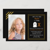 リトルブー秋ハロウィーン誕生日 招待状 (正面/裏面)