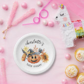 リトルブー秋秋カボチャ赤ちゃんシャワー ペーパープレート (パーティー)