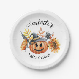 リトルブー秋秋カボチャ赤ちゃんシャワー ペーパープレート