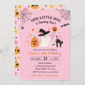 リトルブー2nd誕生日ハローウィンパーティ招待状 招待状 (正面/裏面)