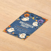 リトルブー かわいい お化け ハロウィンパーティー  アクリル招待状 (レイダウン)