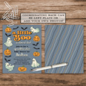 リトルブー ほぼ出産  かわいいゴースト ハロウィンシャワー 招待状