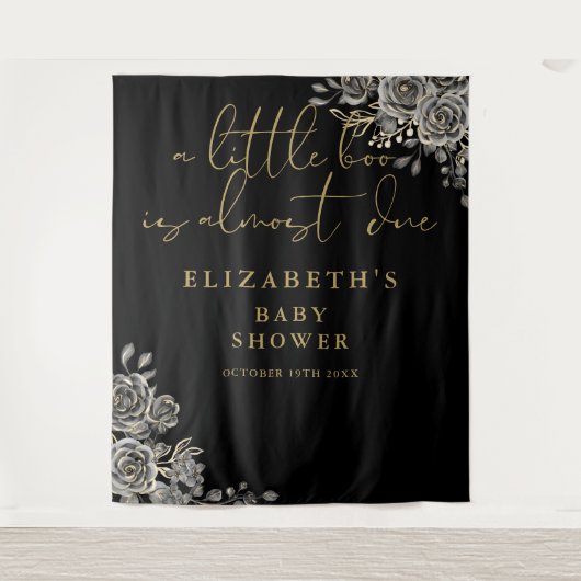 リトルブー ゴシック ベイビーシャワー フォトバックドロップ タペストリー (正面)