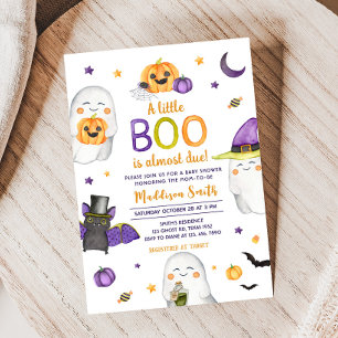 リトルブー ゴースト ハロウィン ベイビー シャワー 招待状