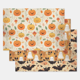 リトルブー ハロウィンパターン ベビーシャワー ラッピングペーパーシート