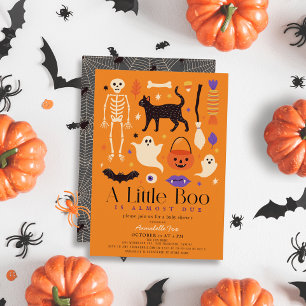 リトルブー ハロウィンモチーフ オレンジ ベビーシャワー 招待状