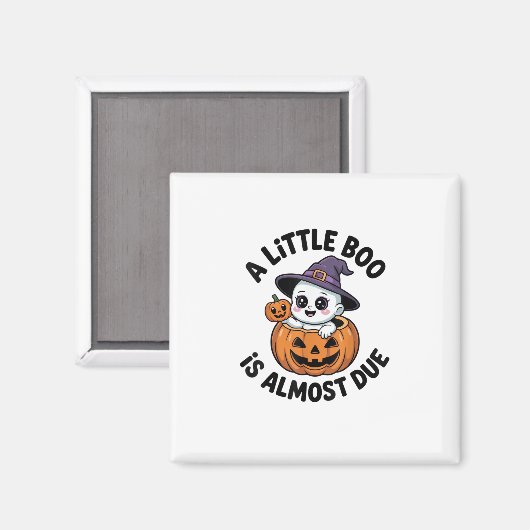 リトルブー ハロウィン妊娠発表 かわいい マグネット (正面/裏面)