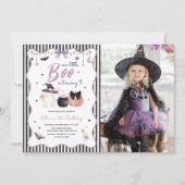 リトルブー ハロウィン おばけ 1歳の誕生日 写真 招待状 (正面)