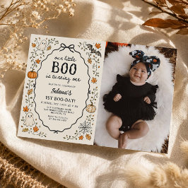 リトルブー ハロウィン おばけ 1歳の誕生日 写真 招待状