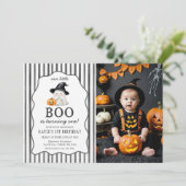 リトルブー ハロウィン おばけ 2歳の誕生日 写真 招待状 (スタンド正面)