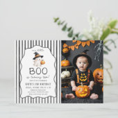 リトルブー ハロウィン おばけ 2歳の誕生日 招待状 (スタンド正面)