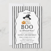 リトルブー ハロウィン おばけ 2歳の誕生日 招待状 (正面)