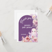 リトルブー ハロウィン スプーキーベイビーシャワー サンクス カード (正面/裏面インサイチュ)