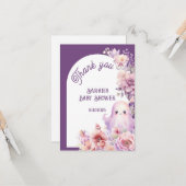 リトルブー ハロウィン スプーキー ベイビーシャワー サンクス カード (正面/裏面インサイチュ)