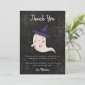 リトルブー ハロウィン テーマ 女の子の誕生日パーティー サンキューカード (スタンド正面)