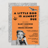 リトルブー ハロウィン ベイビー シャワー 招待状 (正面/裏面)