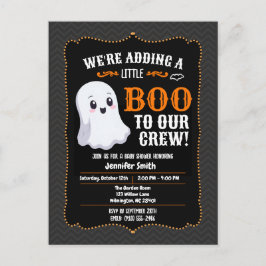 リトルブー ハロウィン ベビーシャワー かわいいおばけとコウモリ ポストカード