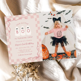 リトルブー ハロウィン 女の子 2歳 誕生日 写真 招待状