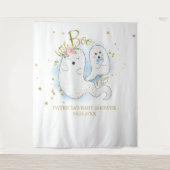 リトルブー ハロウィン 男の子 ベイビーシャワー 背景 タペストリー (正面)