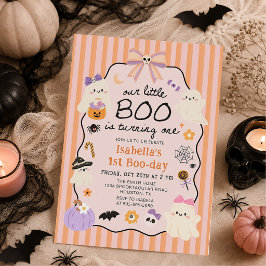 リトルブー ハロウィン 1歳の 誕生日パーティ 招待状