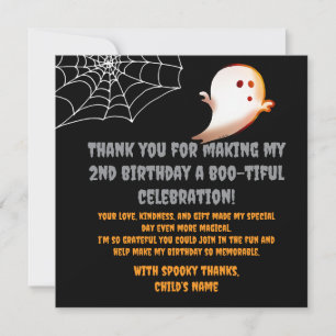 リトルブー ハロウィン 2歳の誕生日 お誕生日会 10月 サンキューカード