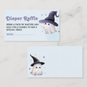 リトルブー 男の子 ベイビーシャワー おむつラッフルチケット エンクロージャーカード (正面/裏面)