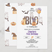 リトルブー 誕生日１歳 ハロウィン 招待状 (正面/裏面)