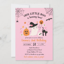 リトルブー 2歳の誕生日 ハロウィンパーティー 招待状