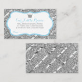 リトルプリンスおむつラッフルチケットフェイクグリッター エンクロージャーカード (正面/裏面)