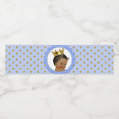 リトルプリンスエスニッククラウンライトブルー金ゴールド ペットボトルラベル (シングルラベル)