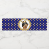 リトルプリンスエスニック王室のクラウンブルー金ゴールド ペットボトルラベル (シングルラベル)