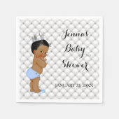 リトルプリンスエスニック男の赤ちゃんダイヤモンドグラム スタンダードカクテルナプキン (正面)