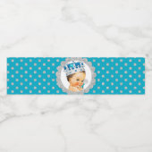 リトルプリンスクラウンガラトルターコイズシルバー ペットボトルラベル (シングルラベル)