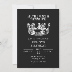 リトルプリンスクラウン誕生日 招待状