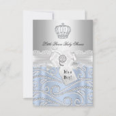 リトルプリンスダイヤモンドクラウンベビーシャワー招待状 招待状 (正面)