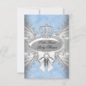 リトルプリンスダイヤモンドクラウンベビーシャワー招待状 招待状 (正面)