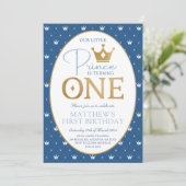 リトルプリンスファースト誕生日パーティーへの招待 招待状 (スタンド正面)