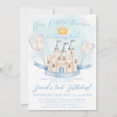 リトルプリンスフェアユタレ金ゴールドクラウン2nd誕生日 招待状 (正面)