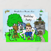 リトルプリンスフェアリー物語誕生日パーティー 招待状 (正面/裏面)