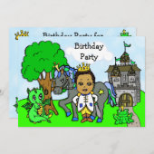 リトルプリンスフェアリー物語誕生日パーティー 招待状 (正面/裏面)