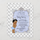 リトルプリンスブルーパールスダイアモンズ男の赤ちゃん 招待状 (正面/裏面)