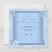 リトルプリンスベビーシャワーかわいいボーイブルートイ2 招待状 (裏面)