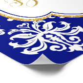 リトルプリンスベビーシャワーブルー王室のウェルカムサイン ポスター (角)